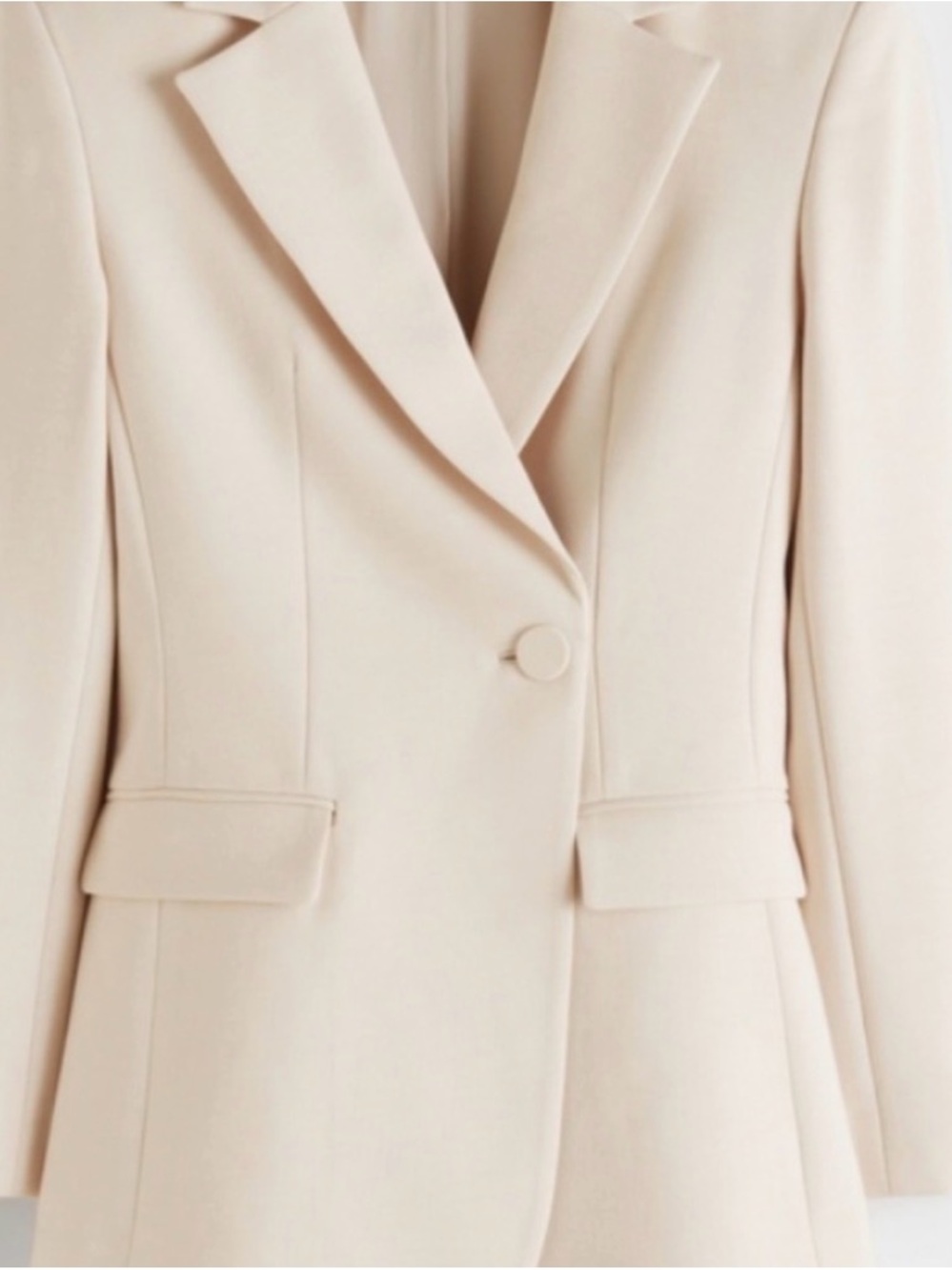 & Other Stories Asymmetrical Blazer in Cream size 8